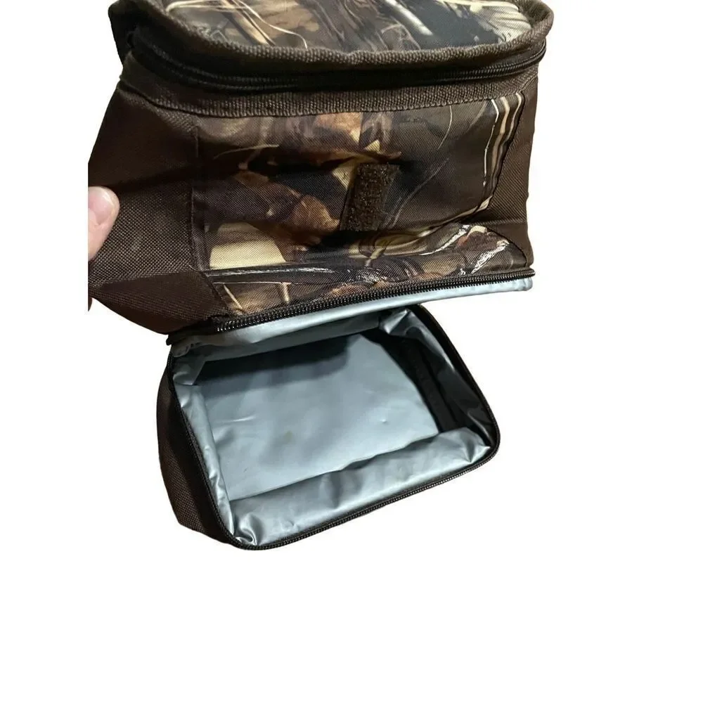 fit&fresh insulated camo brown lunch bag‎